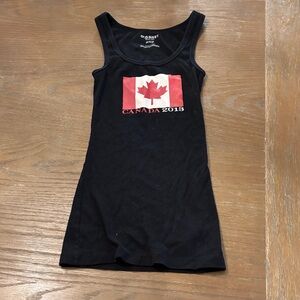 Old Navy Black Tank Top with Canada Print